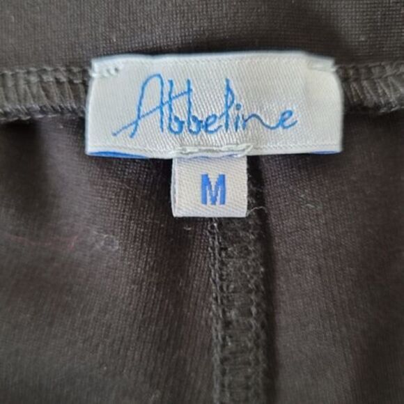 Abbeline Leggings Black Leggings with Faux Leather Side Panel High Quality Sz M - Picture 6 of 7